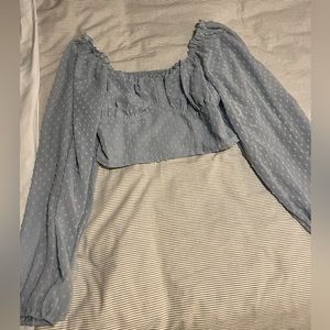SheIn Blue Long Sleeved Top